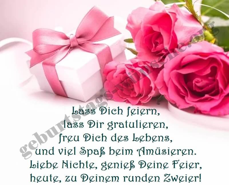 Geburtstagssprüche für Nichte Sind Sie auf der Suche nach Liebe geburtstagswünsche für Nichte? Entdecken Sie hier! Wir haben eine großartige Zusammenstellung von Kostenlos, Lustige, Witzige, Schöne, Herzlichen Glückwunsch Zum Geburtstag vorbereitet.