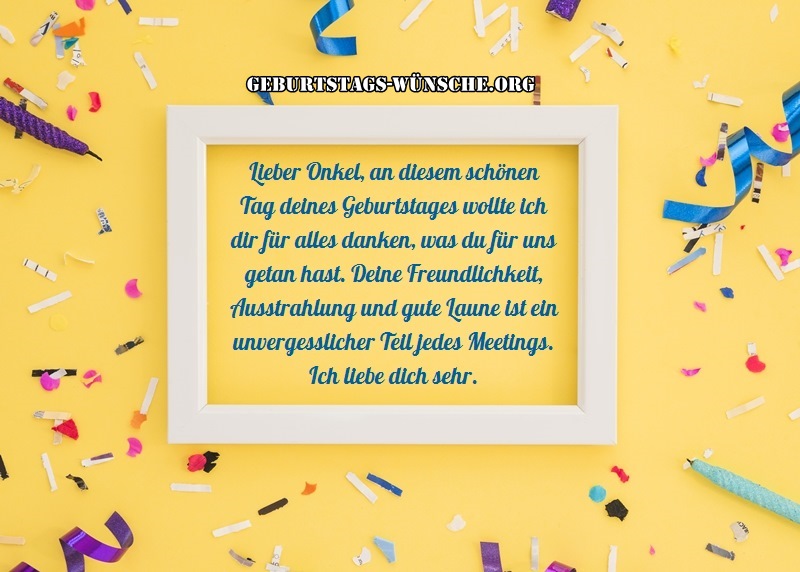 Geburtstagswünsche Für Onkel